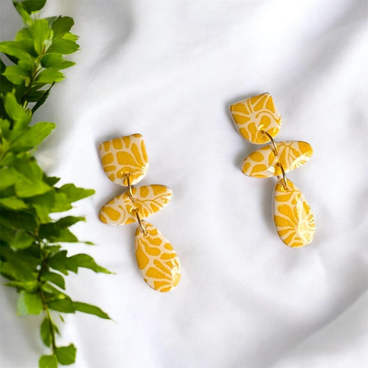 Boucles Glitra Motifs Jaunes
