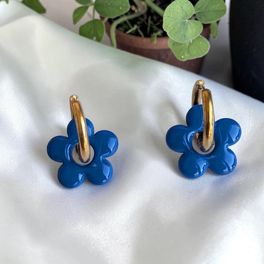 Fleurs Unies Bleu Électrique