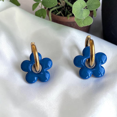 Fleurs Unies Bleu Électrique