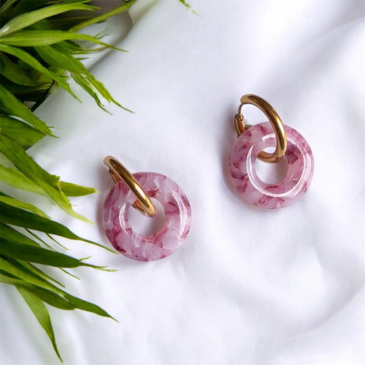 Anneaux Marbrés Roses