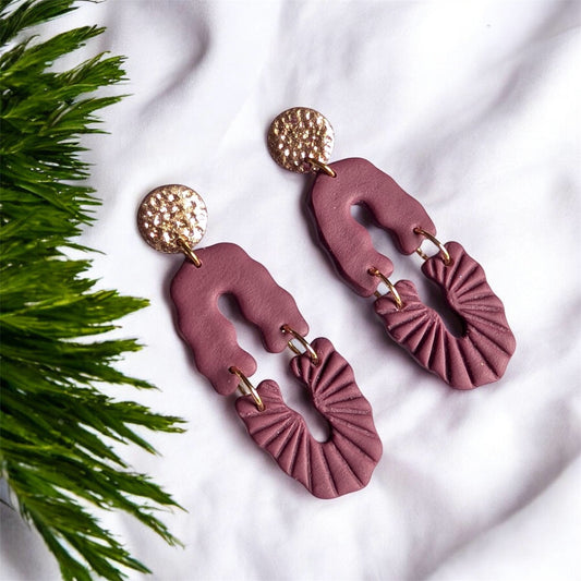 Boucles Pendantes Vilda Bordeaux