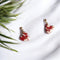 Boucles Mini Cœurs Marbrés Rouges