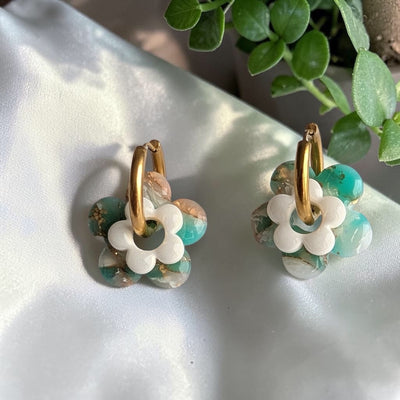 Dupla Turquoise & Blanc nacré