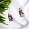 Boucles Mini Rectangles Marbrés Noirs