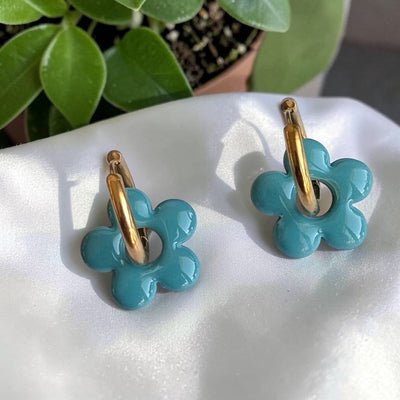 Fleurs Unies Bleu Turquoise