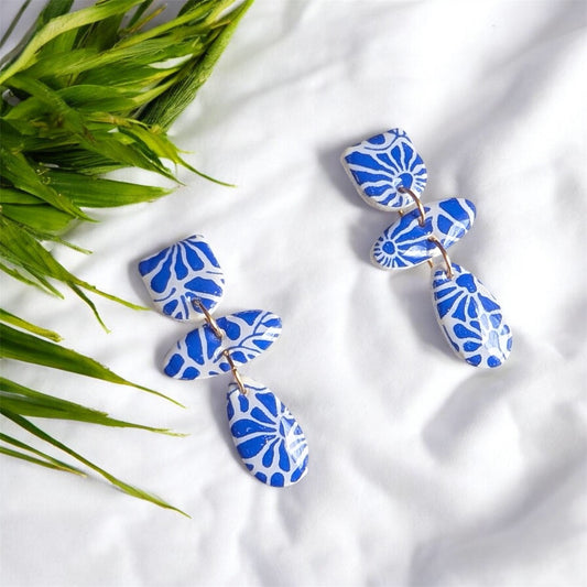 Boucles Glitra Motifs Bleus
