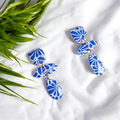 Boucles Glitra Motifs Bleus
