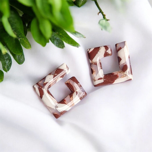 Boucles Nelïo Marbrées Marrons