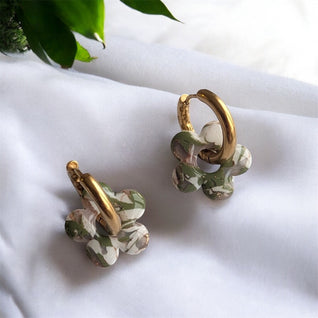 Fleurs Marbrées Vertes