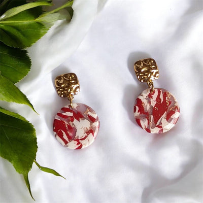 Boucles Marbrées Rouges