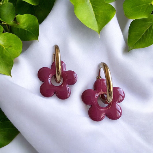 Fleurs Unies Lie de Vin